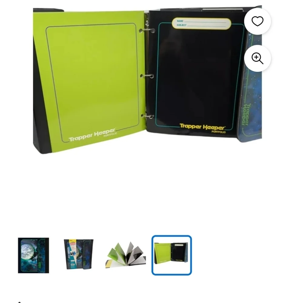 Mead Trapper Keeper Binder with Portfolios Nuclear Moon
